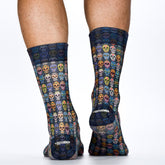 Wigglesteps Blue Skulls  1 Paire de Chaussette Homme
